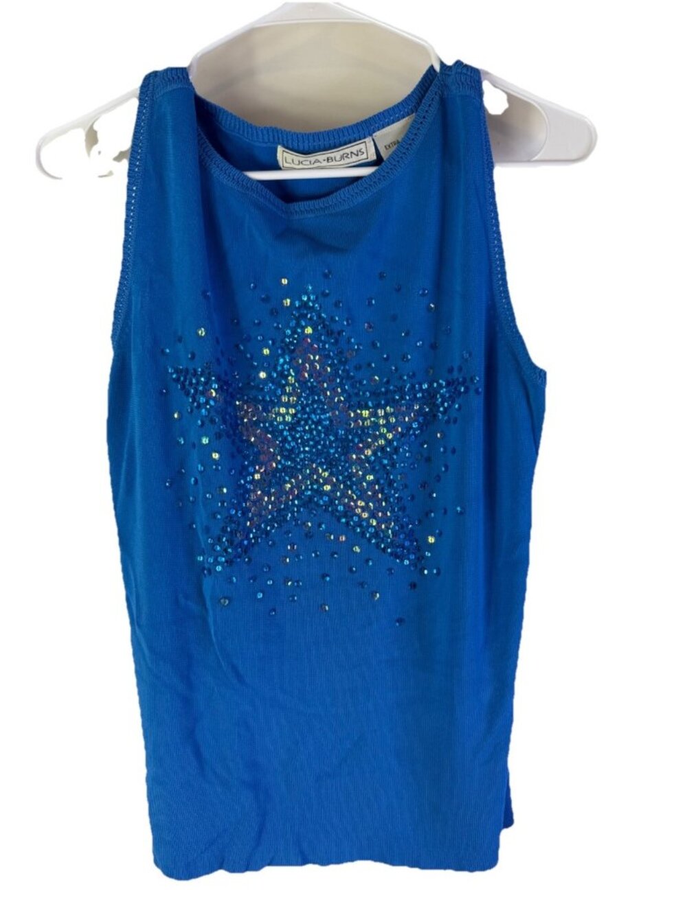 Vintage Y2K Baby Tank Top Shirt Star Embellished Fitted